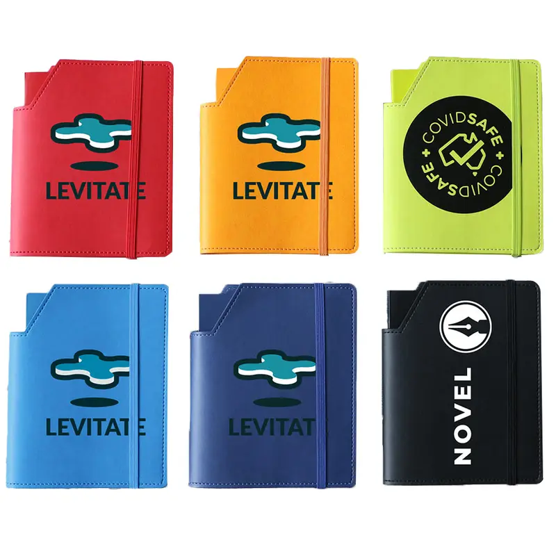 Leatherette Large Cover & Notebook – Notebooks – available in blue, green, orange, red colours
