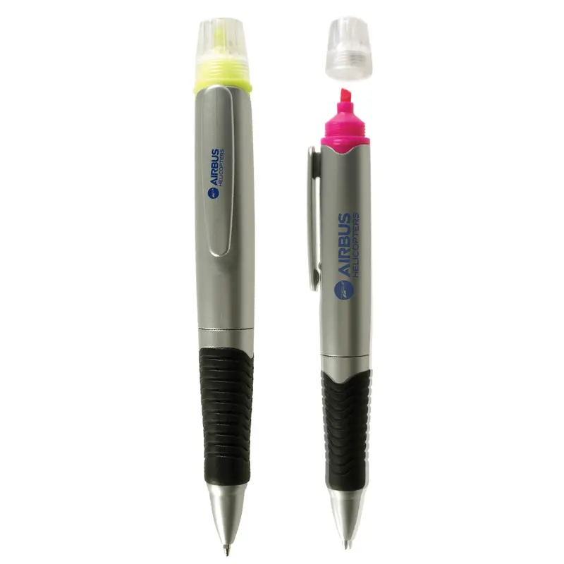 Duo Highlighter/Pen – Misc Pens – available in silver colour