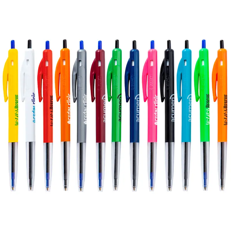 Clic Pen – Plastic Pens – available in black, pink, silver colours