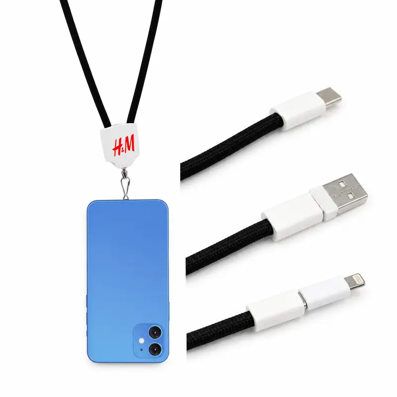 The Power Band Charging Lanyard - 60W – Charging Cables – available in black colour