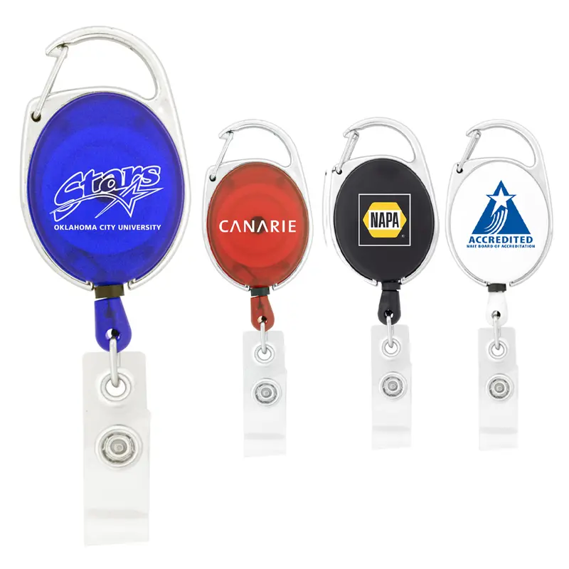 Retractable Badge Holder – Badge Holders – available in black, blue, red, white colours