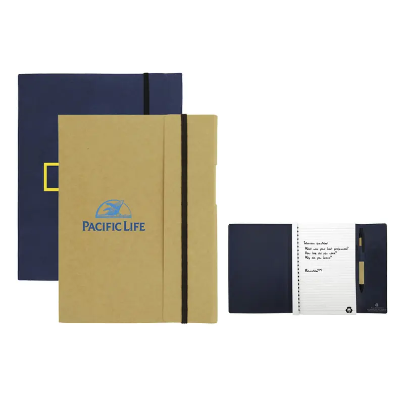 Large Tuck A5 Journal Book – Notebooks – available in beige, blue colours