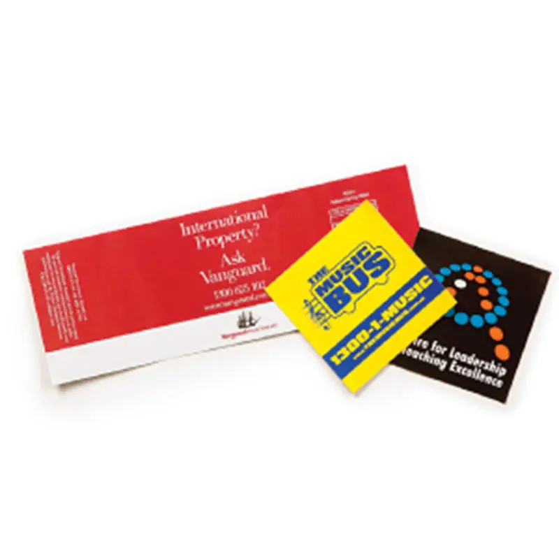 Vinyl Sticker (50 x 210mm) – Ad Labels – available in orange, silver colours