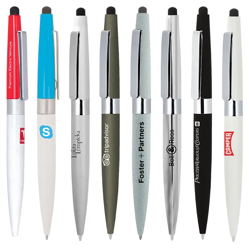 BND77S PERI STYLUS, TWIST METAL BALL PEN – Metal Pens – available in multi colour