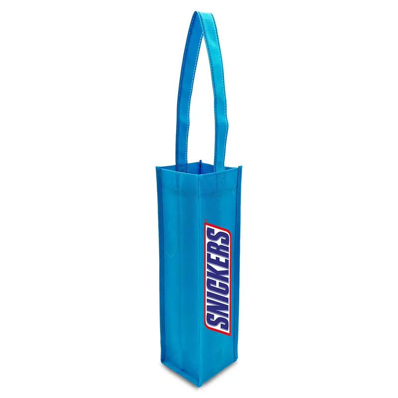 Non-Woven Single Wine Tote Bag – Tote Bags – available in blue colour
