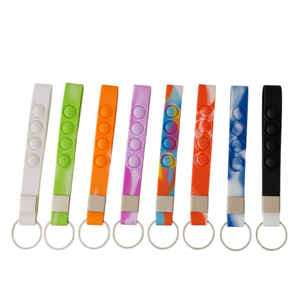 Popper Stress Reliever Key Chain – Stress Shapes – Promobrands – available in Black, Blue, Green, Orange and 4 more – photo 1 of 16