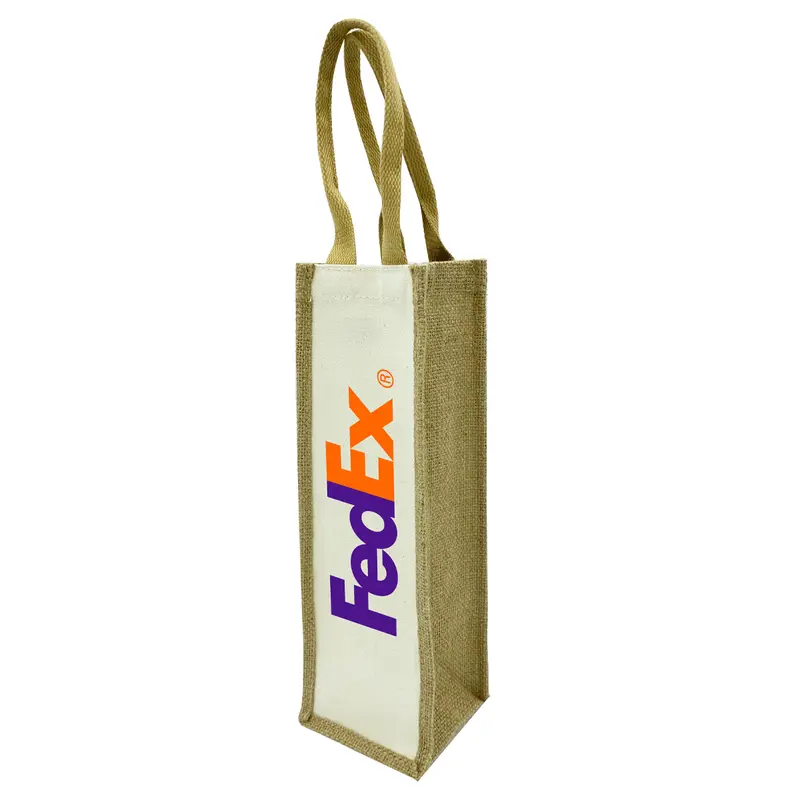 Jute Single Wine Bag – Misc Bags – available in beige colour
