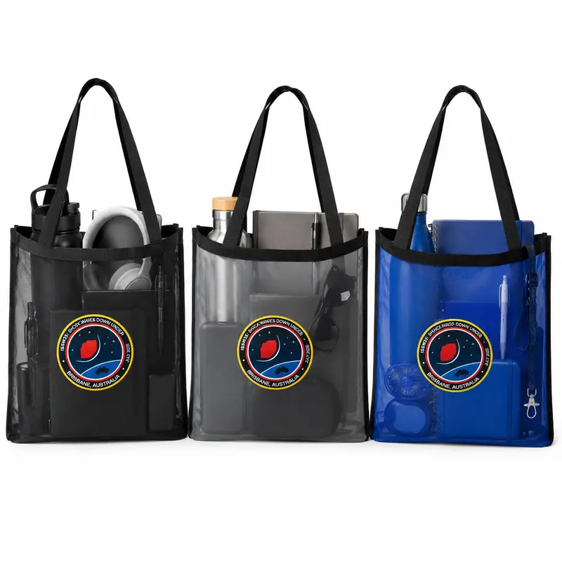 Breezy Nylon Mesh Tote Bag – Tote Bags – available in black, blue, grey colours