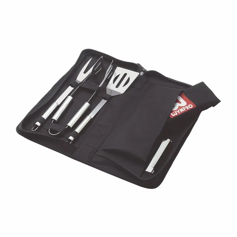 5 Piece BBQ & Apron Set – BBQ Sets – available in black colour
