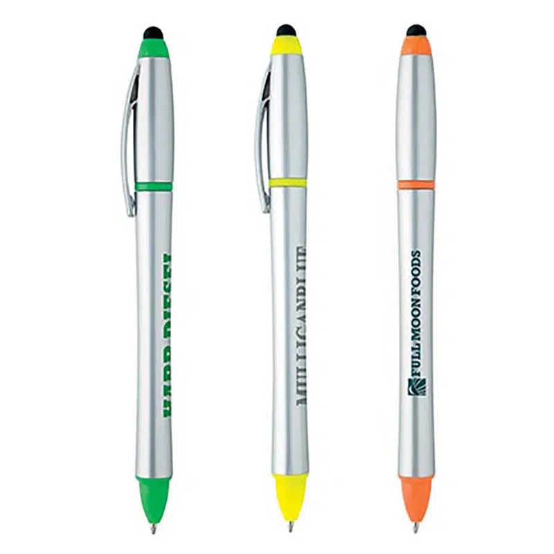 Stylus Highlighter Pen Combo – Misc Pens – available in green, orange, yellow colours