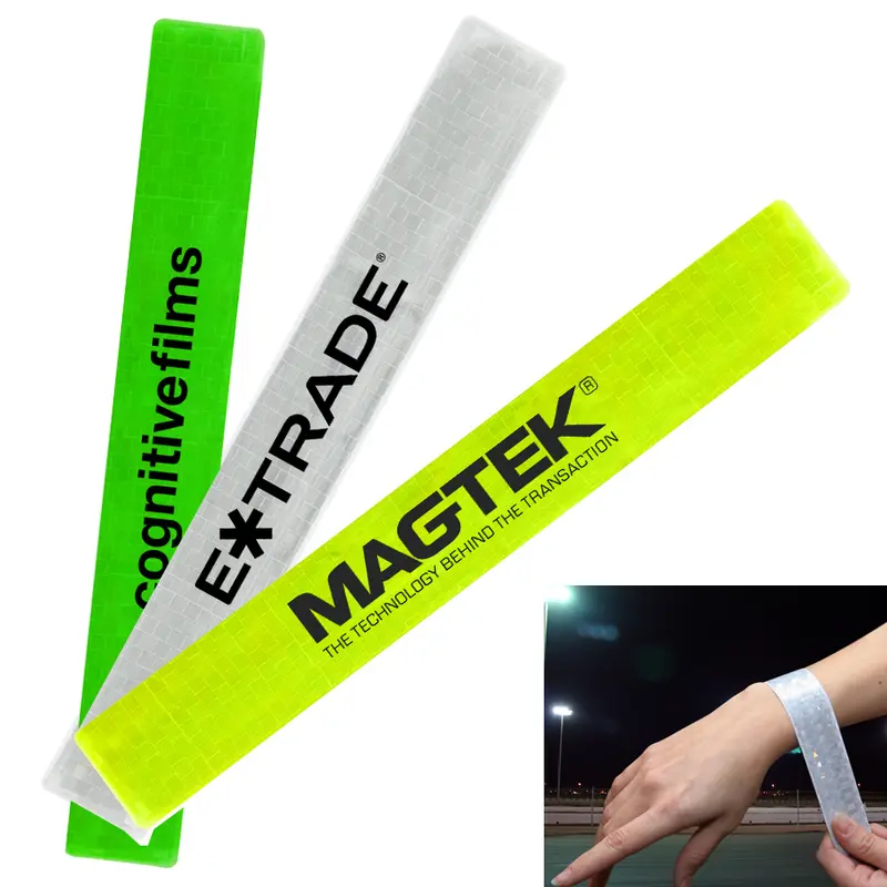Reflective Slap Wristband – Wrist Bands – available in green, silver, yellow colours