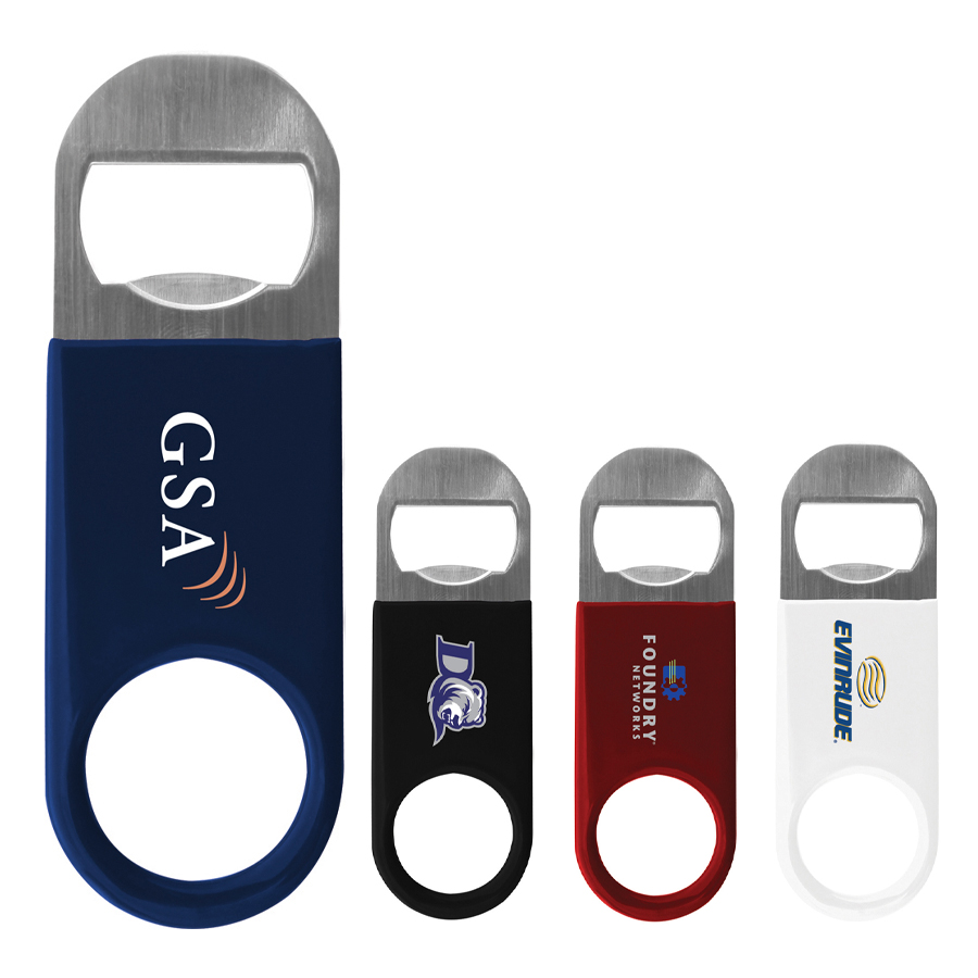 Bartender's Stubby Vinyl Bottle Opener – Bottle Openers – Promobrands – available in Blue or Black, Red, White – photo 1 of 9