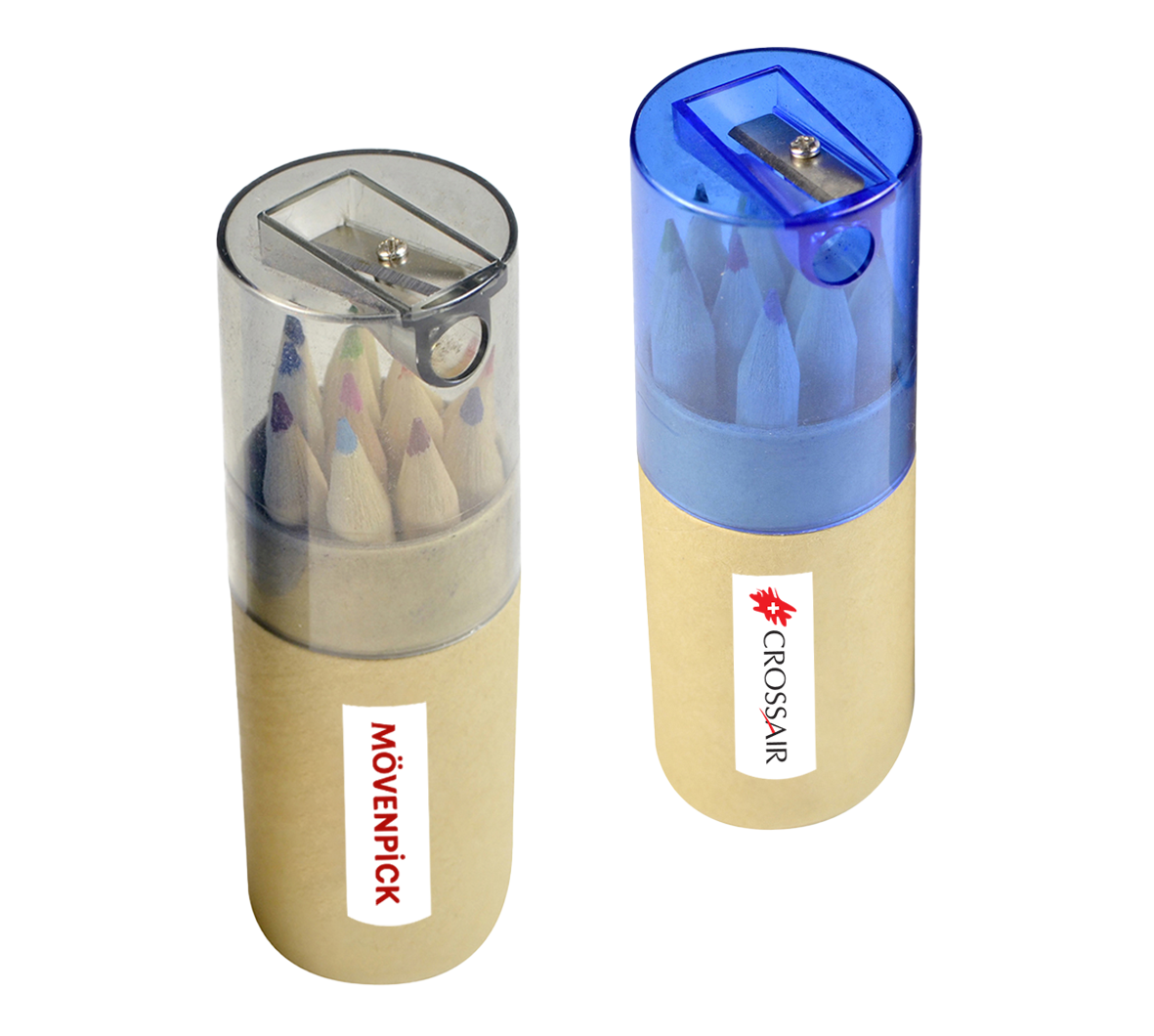 2 in 1 Pencil Set – Coloured Pencils – Promobrands – available in Black, Translucent Blue – photo 1 of 9