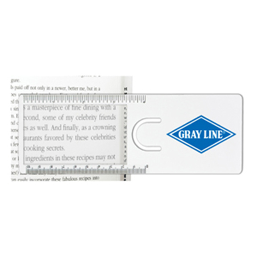 The Easy Reader Magnifier Ruler – Rulers – Promobrands – available in Clear