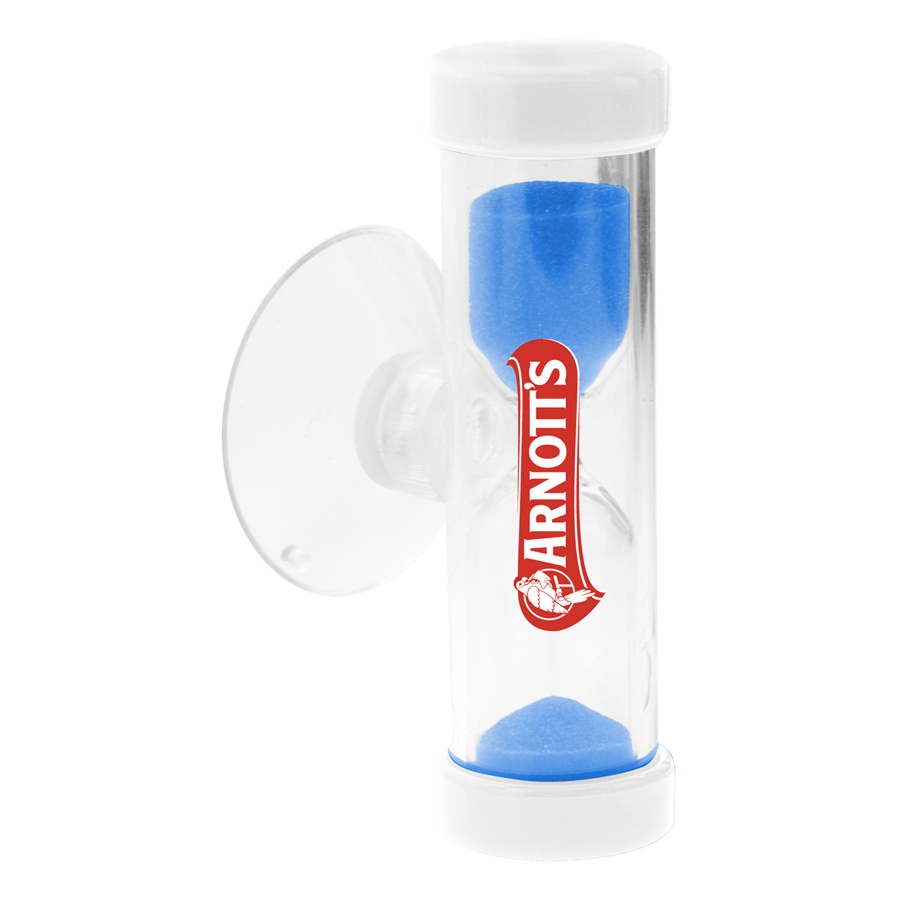 5 Minute Sand Timer – Misc Homeware – Promobrands – available in White with Blue Sand – photo 1 of 2