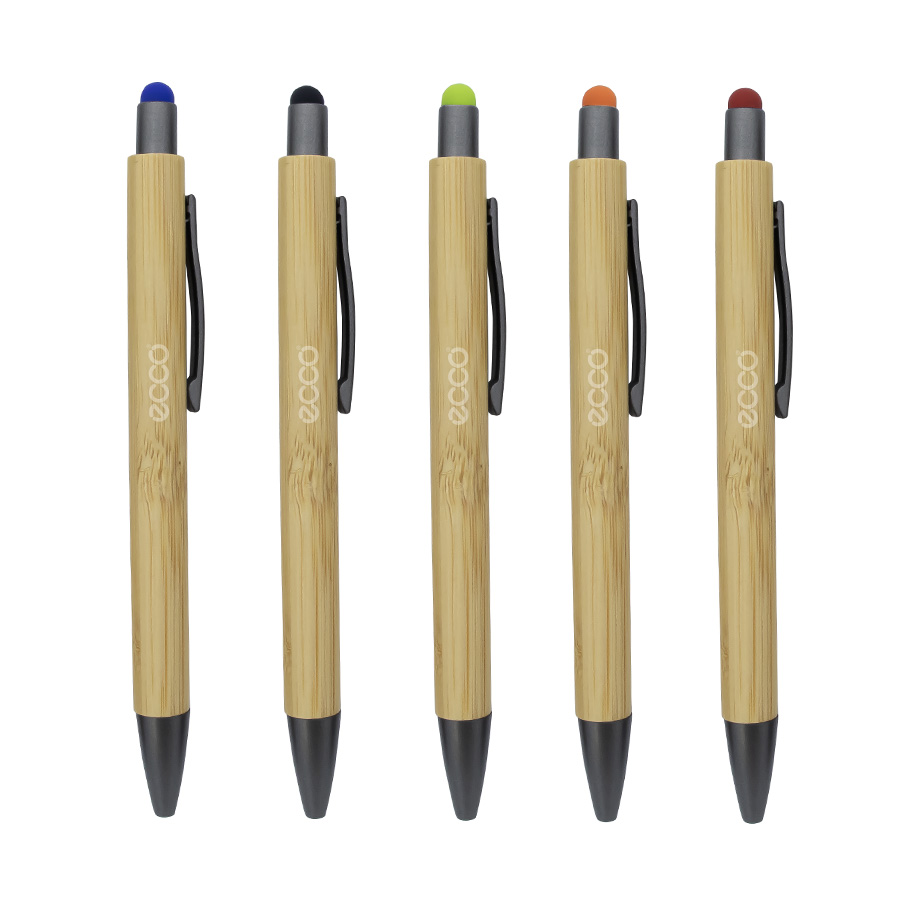 Manopoli Bamboo Pen – Stylus Pens – Promobrands – available in Black, Blue, Lime, Orange and 1 more – photo 1 of 12