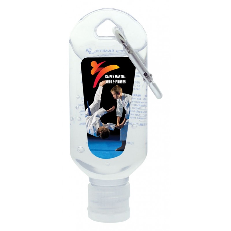 60mL Hand Sanitiser with Carabiner – Hand Sanitisers – available in white colour