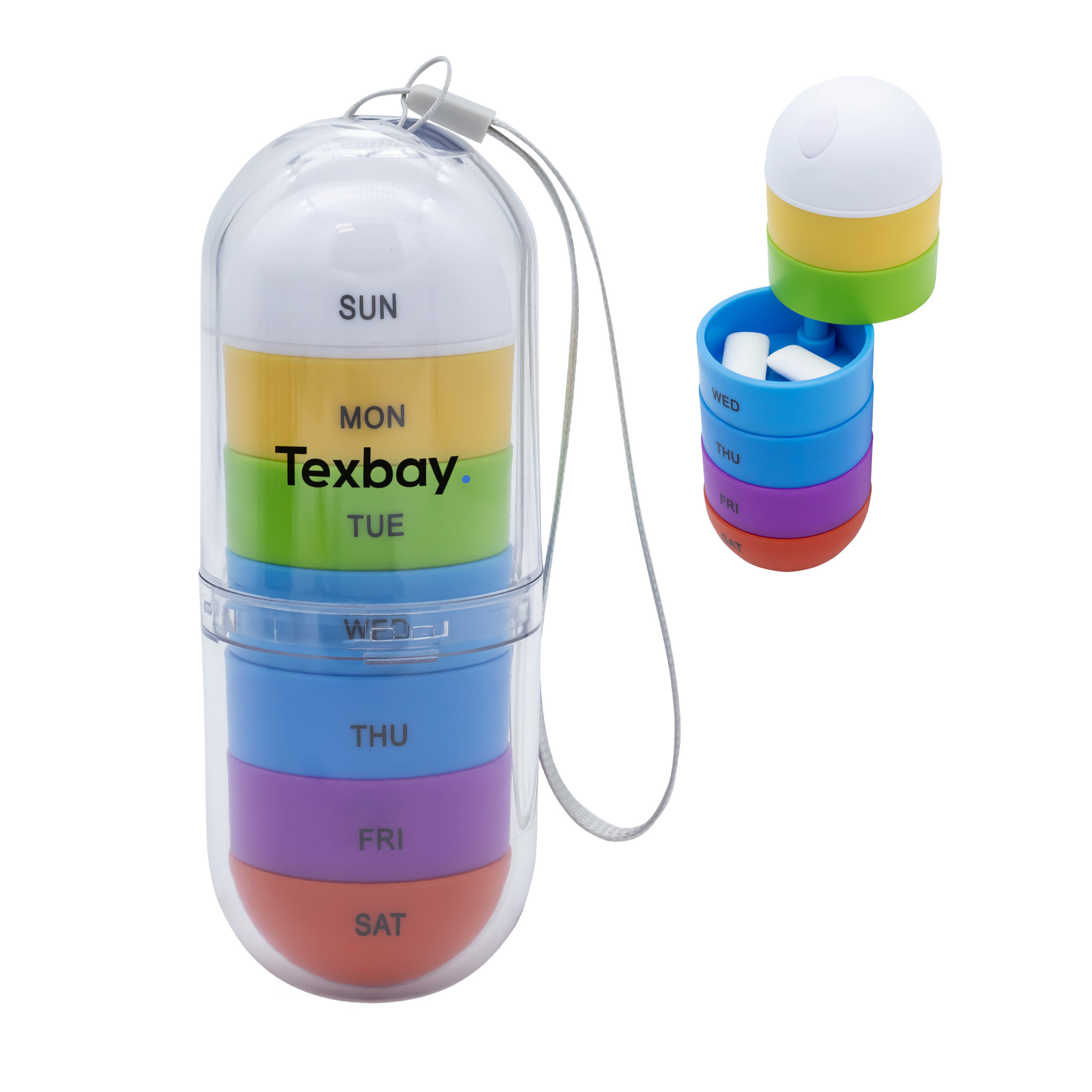 Rainbow Pill Tube – Misc Health – Promobrands – available in Clear – photo 1 of 8