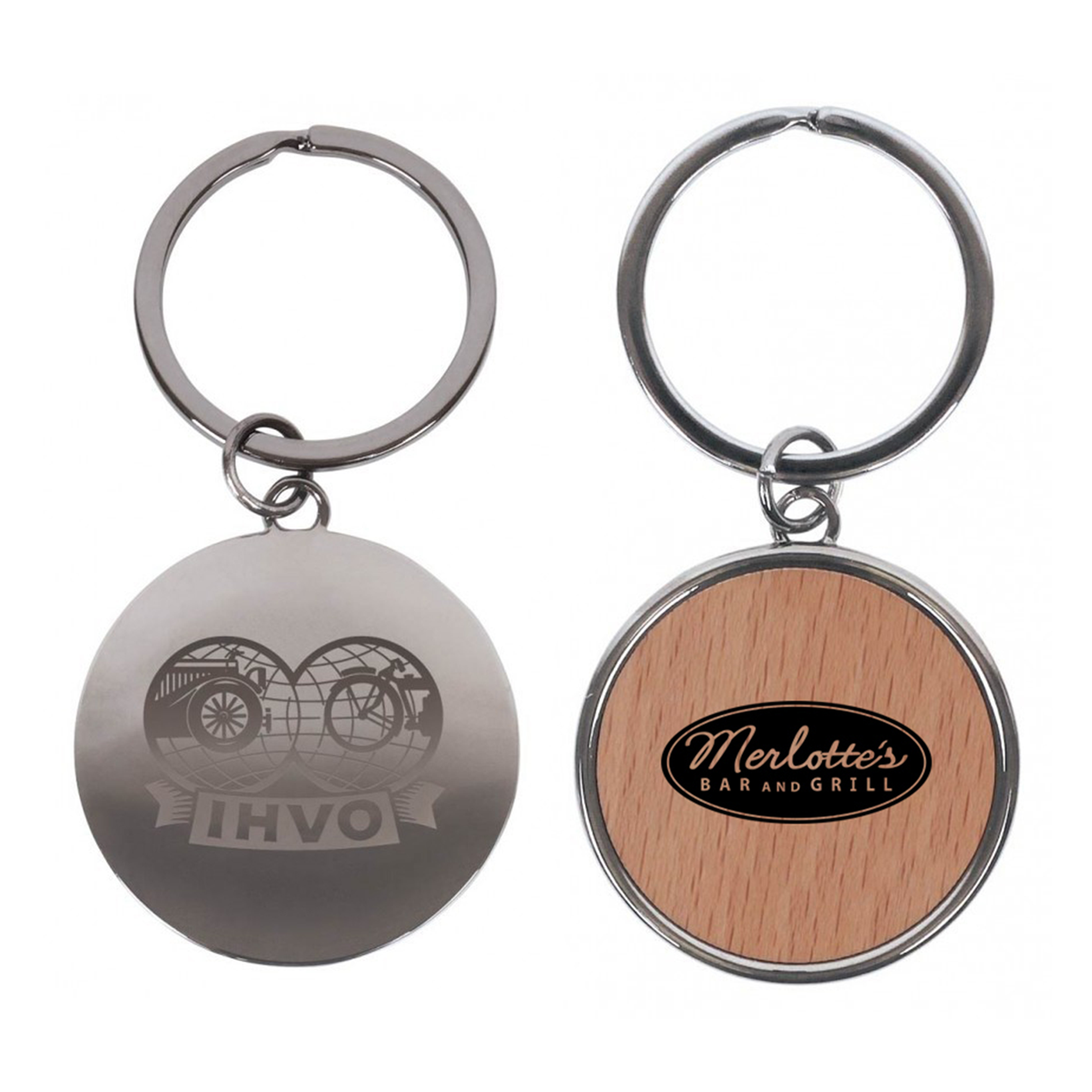 Axil Round Keychain – Keyrings – available in silver colour