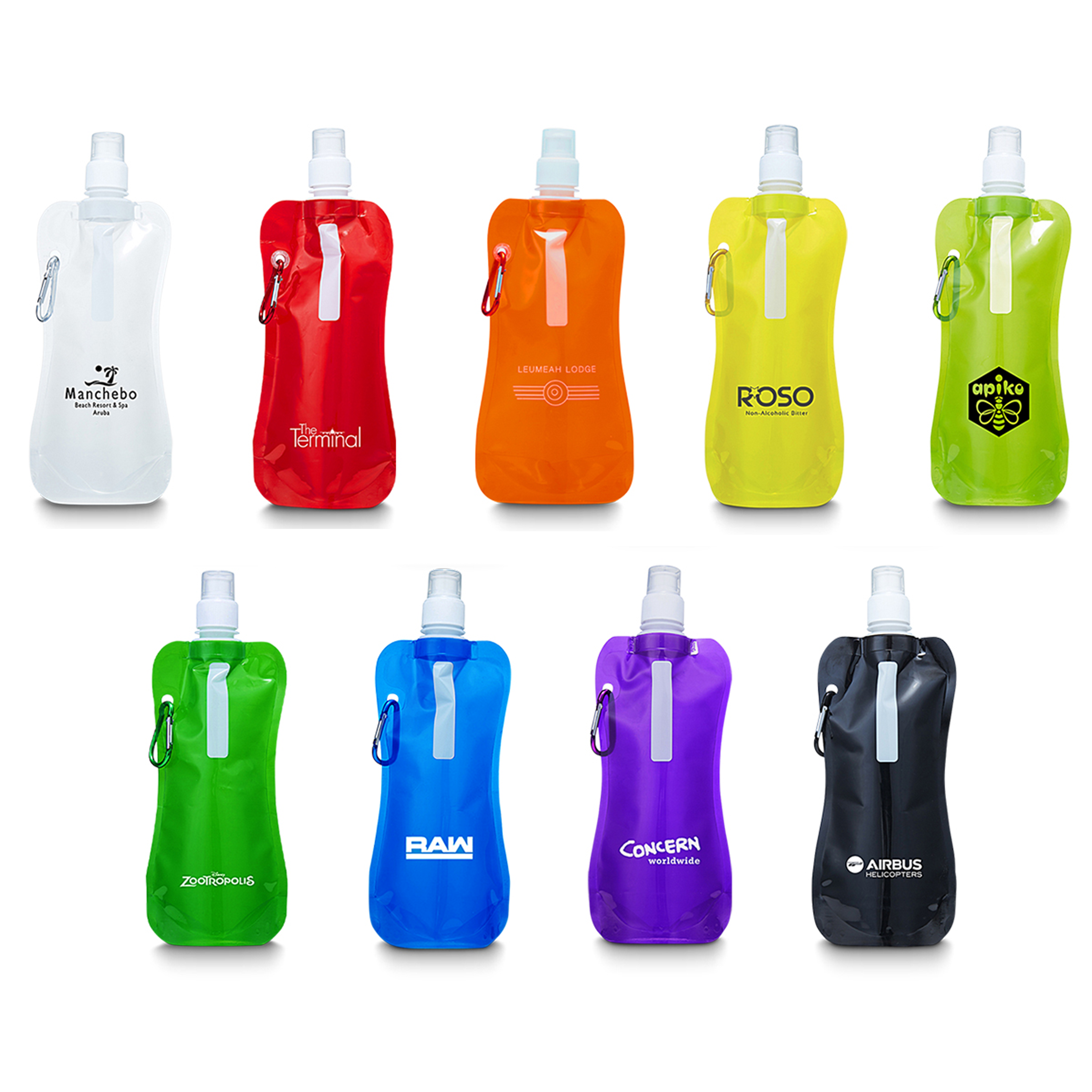 Sorento 500ml Water Pouch – Drink Bottles – Promobrands – available in Black, Cyan, Lime Green and Clear, Orange and 3 more – photo 1 of 20