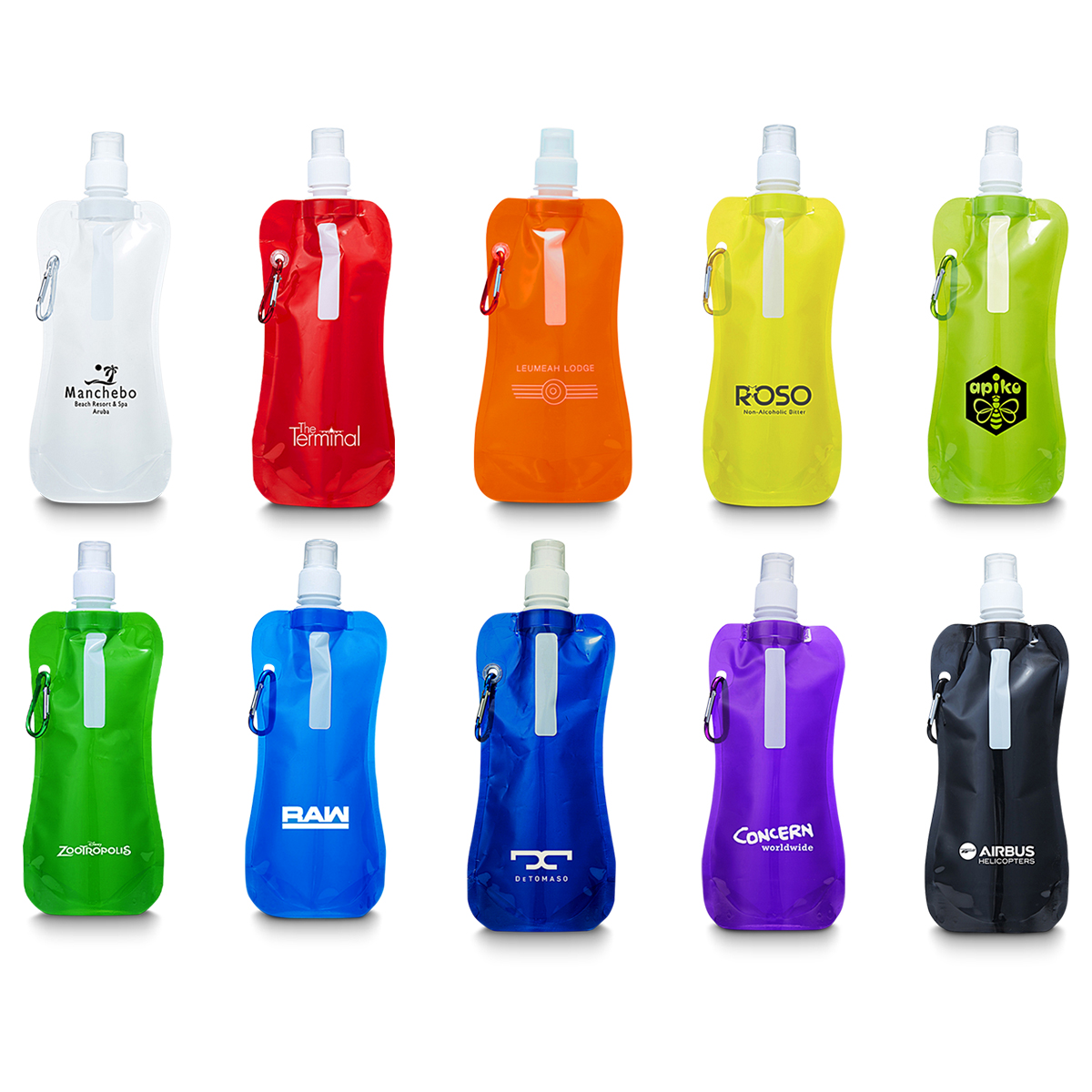 Sorento 500ml Water Pouch – Drink Bottles – Promobrands – available in Black, Cyan, Lime Green and Clear, Orange and 3 more – photo 1 of 21