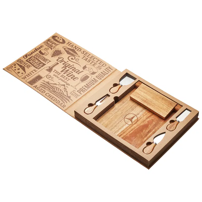 St. Andrews Magnetic Cheeseboard and Knife Set – Cheese Boards – available in brown colour