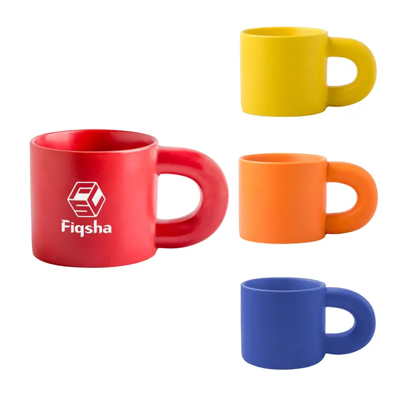 Laser Engraving Ceramic Coffee Mug – Mugs – available in blue, orange, red, yellow colours