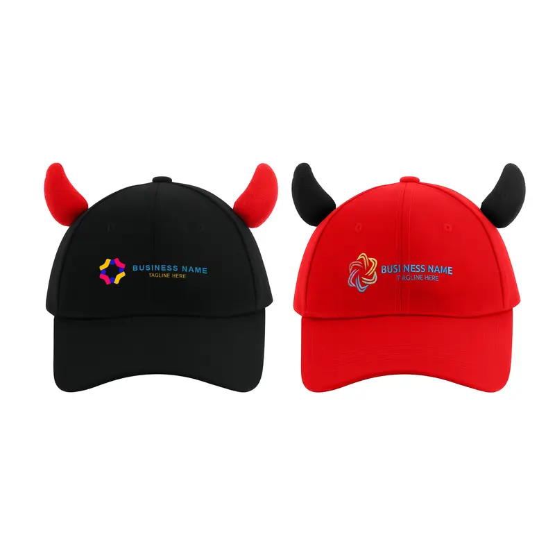 Demon Baseball Cap – Baseball Caps – available in black, red colours