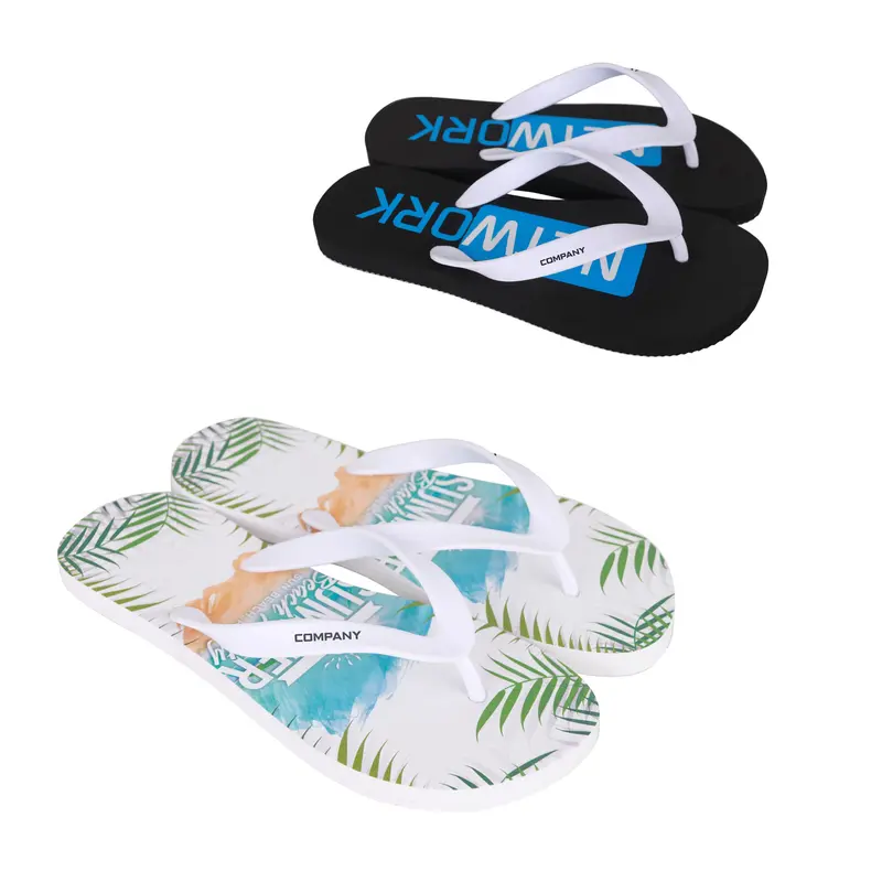 EVA Talking Footprint Thongs – BBQ Sets – available in black, white colours