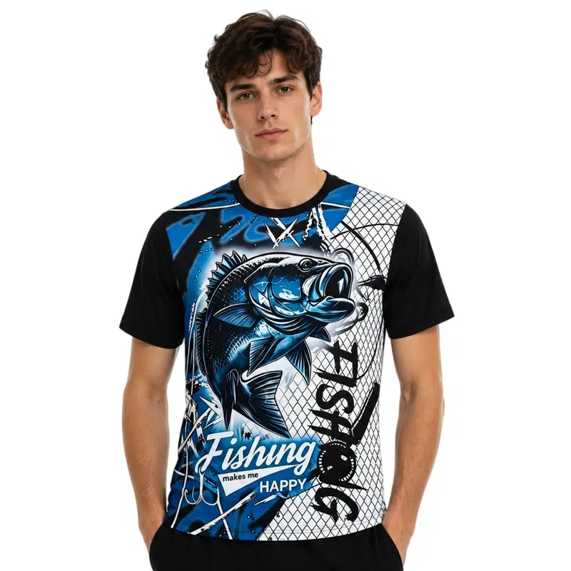 Men's Polyester Spandex Ultra Mesh Sublimated Sun Protection Fishing T-shirt – T Shirts Men's Polyester Spandex Ultra Mesh Sublimated Sun Protection Fishing T-shirt – T Shirts