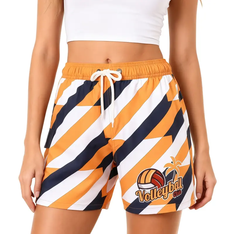 Women's Polyester Spandex Sublimated Board Shorts With Drawstring and Pocket – Shorts – available in multi colour