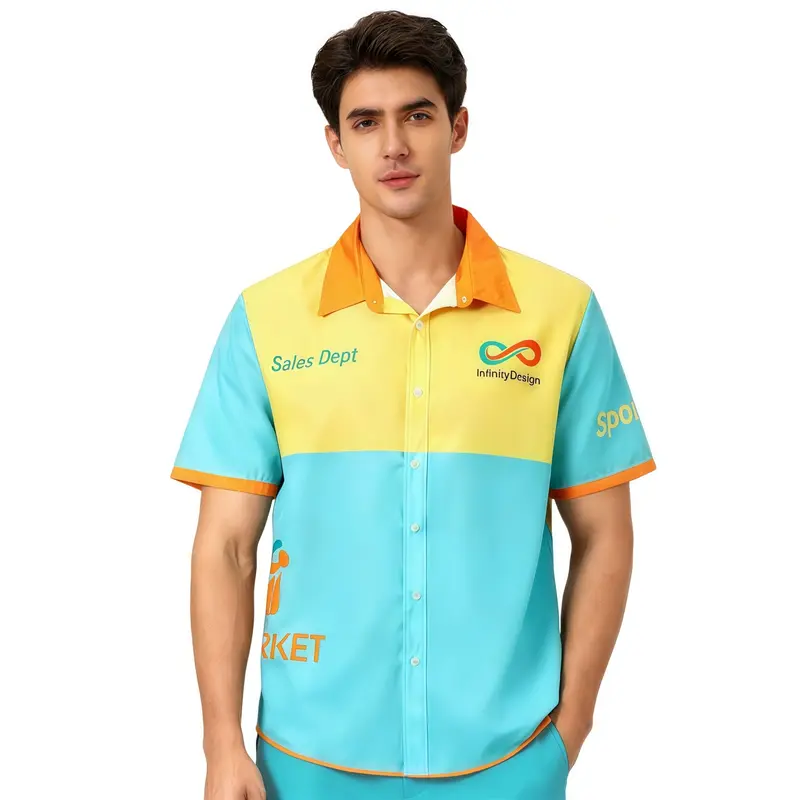 Men's Polyester Spandex Sublimated Hawaiian Shirt – Shirts – available in multi colour