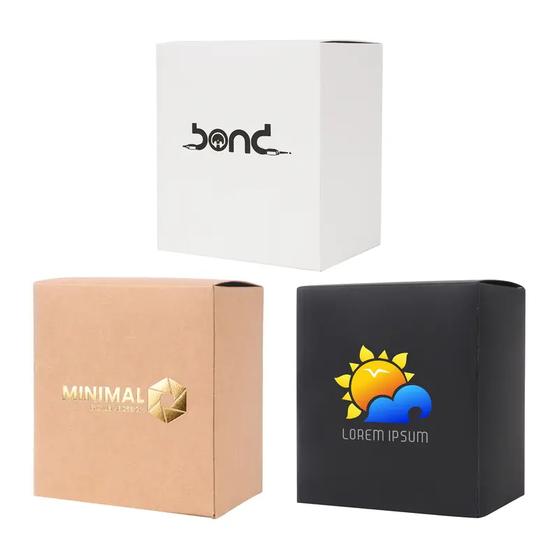 Medium Square Gift Box(110 x 125 x 85mm) – Misc Print – available in beige, black, white colours