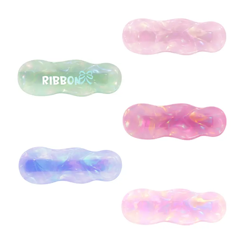 Ripple Iridescent Alligator Hair Clip – Misc Headwear – available in blue, green, pink, purple colours
