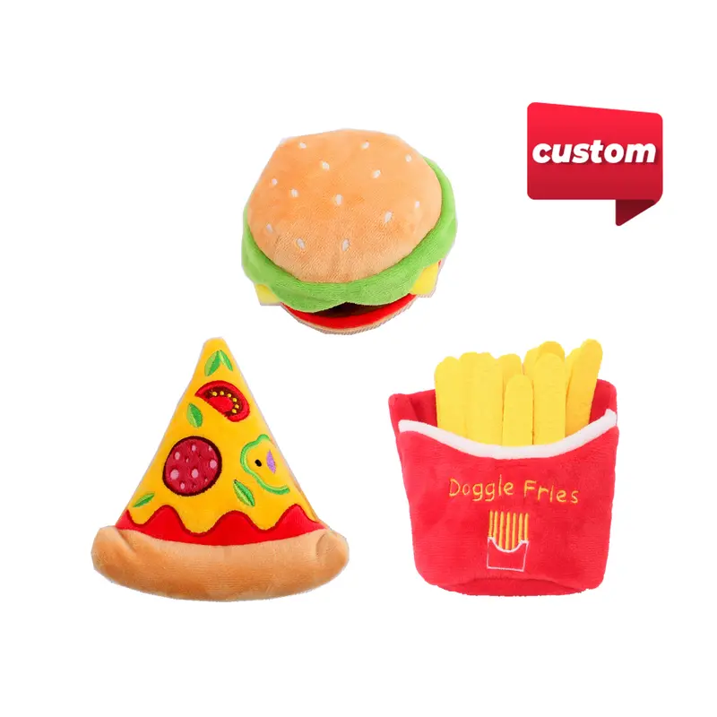 Custom Squeaky Food Shape Pet Toys – Games – available in multi colour