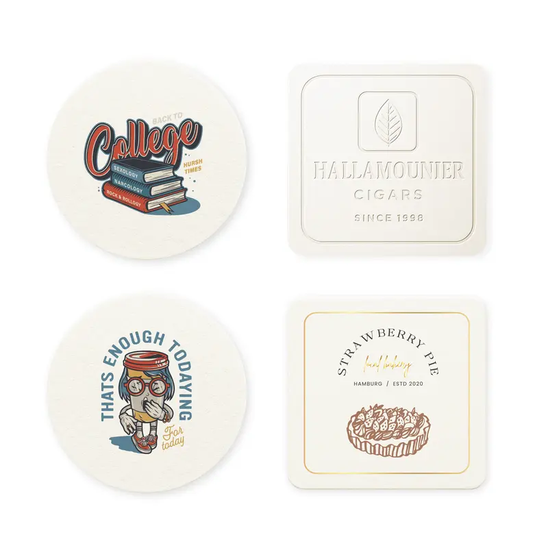Absorbent Paper Coaster – Coasters – available in multi colour