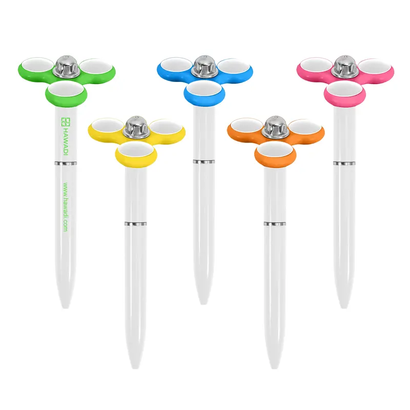 Spinning Topper Fidget Pen B – Novelty Pens – available in blue, green, orange, pink colours and 1 more