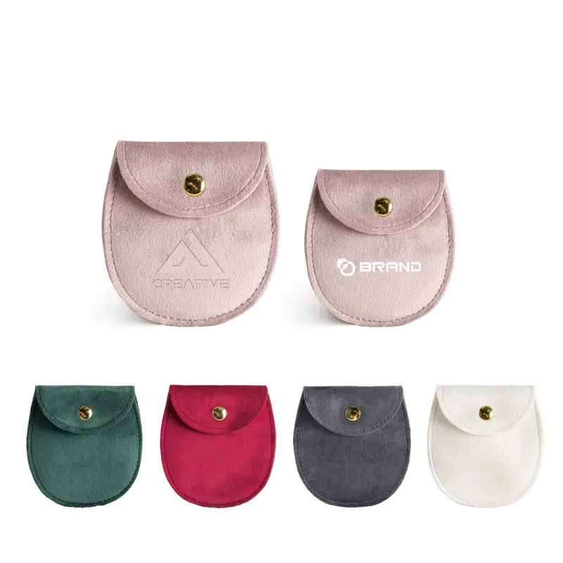 Oval Velvet Jewellery Pouch – Misc Homeware – available in green, grey, pink, red colours and 1 more