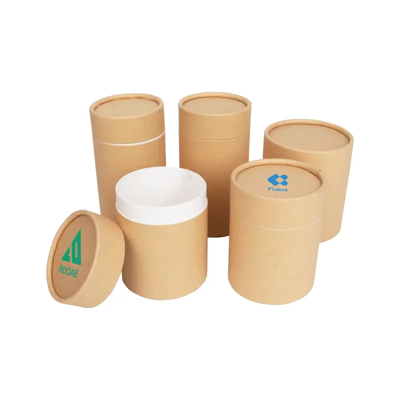 Medium Paper Cylinder Boxes (75 x 100mm) – Misc Print – available in brown colour