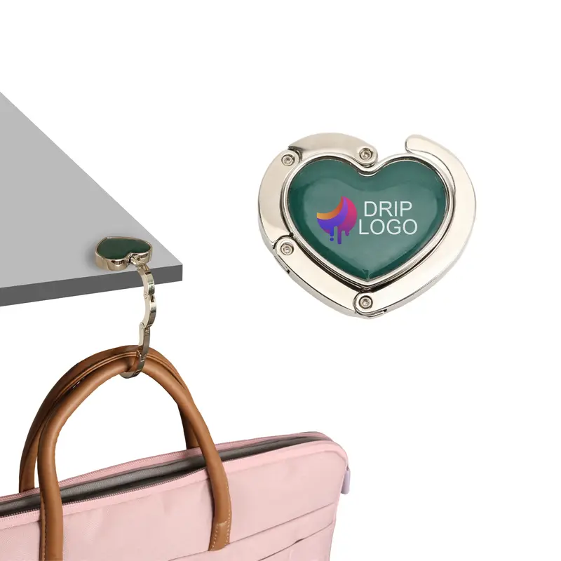 Heart Foldable Desk Hook – Misc Tools – available in silver colour