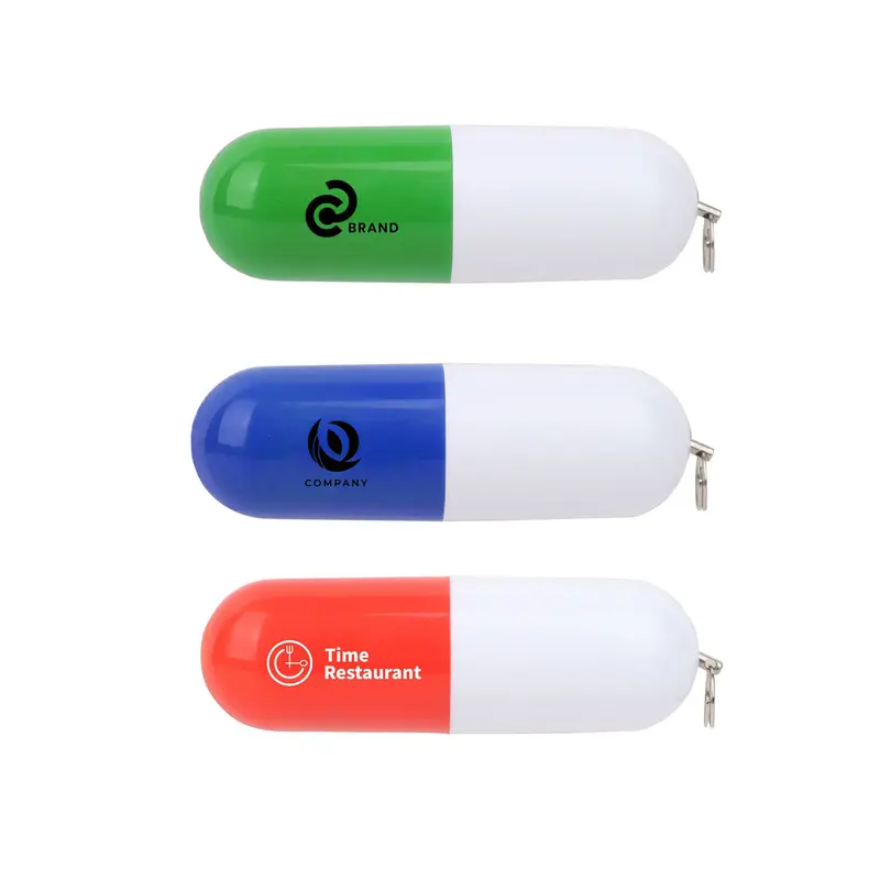 Pill Shaped Flash Drive – USB Drives – available in blue, green, red colours