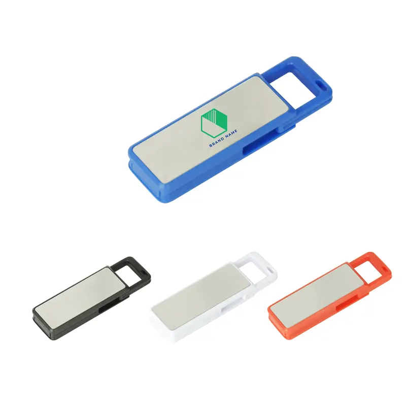 Click action Flash drive – USB Drives – available in black, blue, orange, white colours