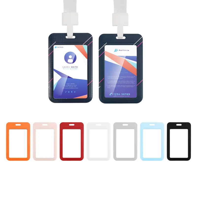ABS Double Side ID Card Holder – Badge Holders – available in black, blue, grey, orange colours and 3 more