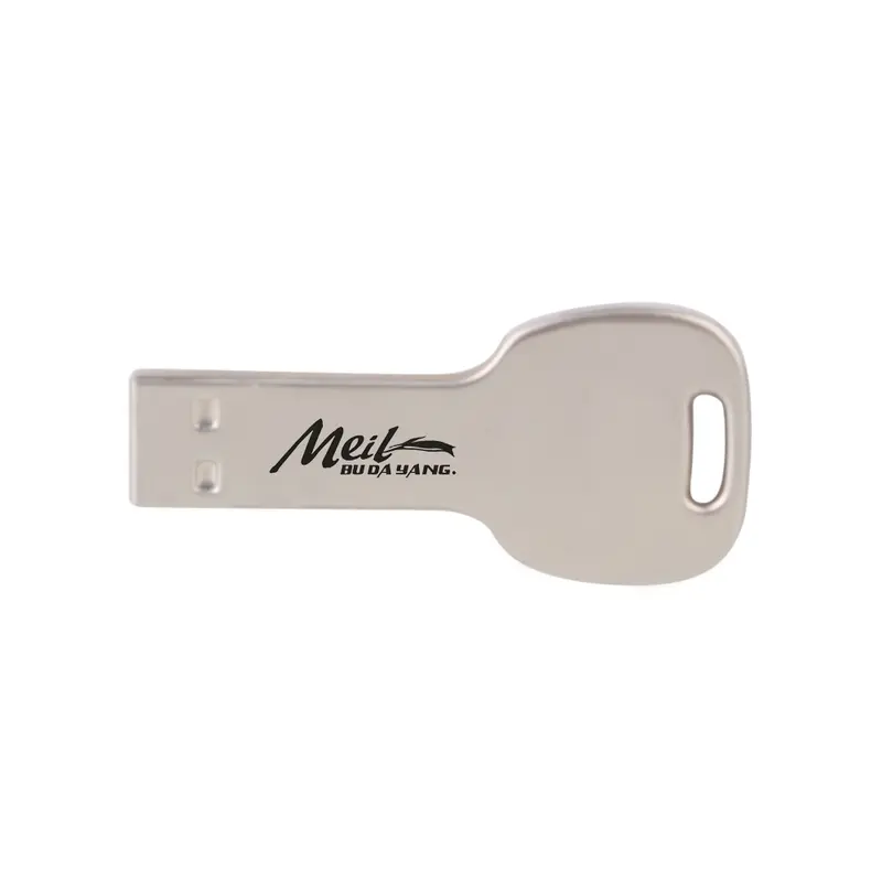 Round Key Flash Drive – USB Drives – available in silver colour