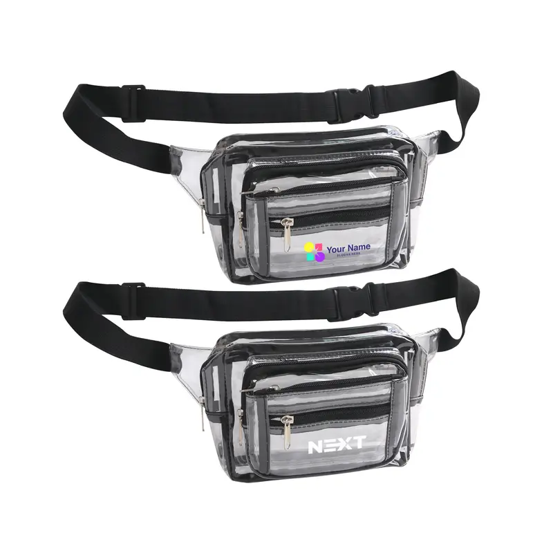 Multi Layer Transparent Waist Bag – Bum Bags – available in white colour