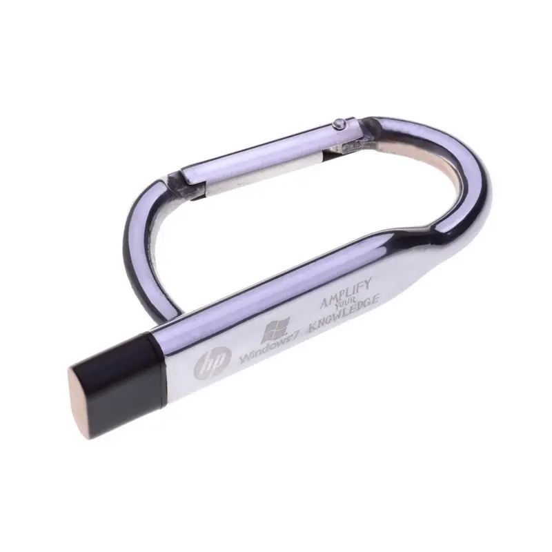 Carabiner USB Flash Drive – Keyrings – available in silver colour