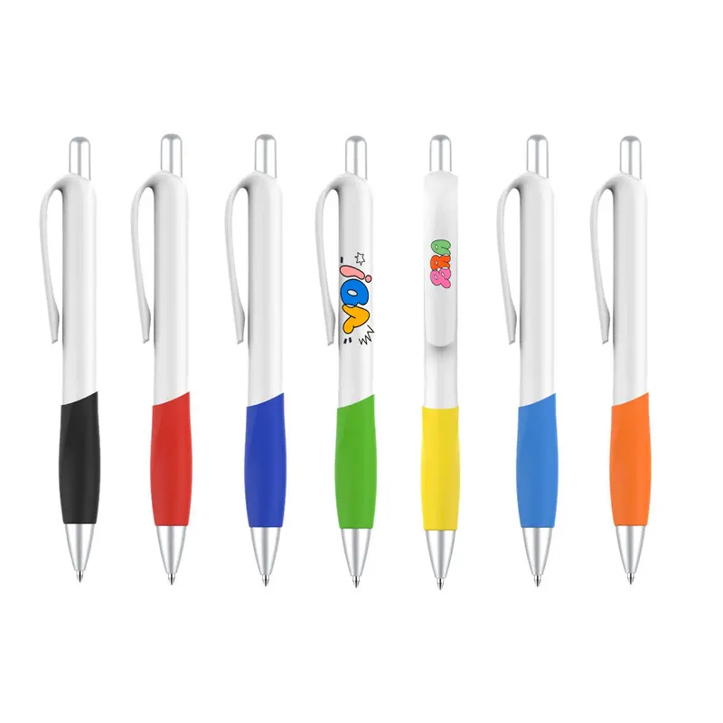 Muscle Pen - Creamy White Barrel – Plastic Pens – available in black, blue, green, orange colours and 2 more