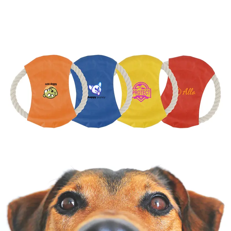 Rope Frisbee Dog Toy – Pet Accessories – available in blue, orange, red, yellow colours