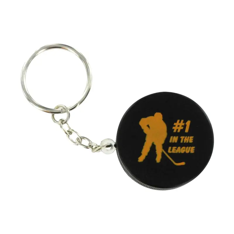 Keyring with Hockey Puck Stress Reliever – Keyrings – available in multi colour