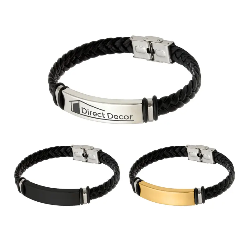 PU Leather Twine Bracelet – Accessories – available in black, gold, silver colours